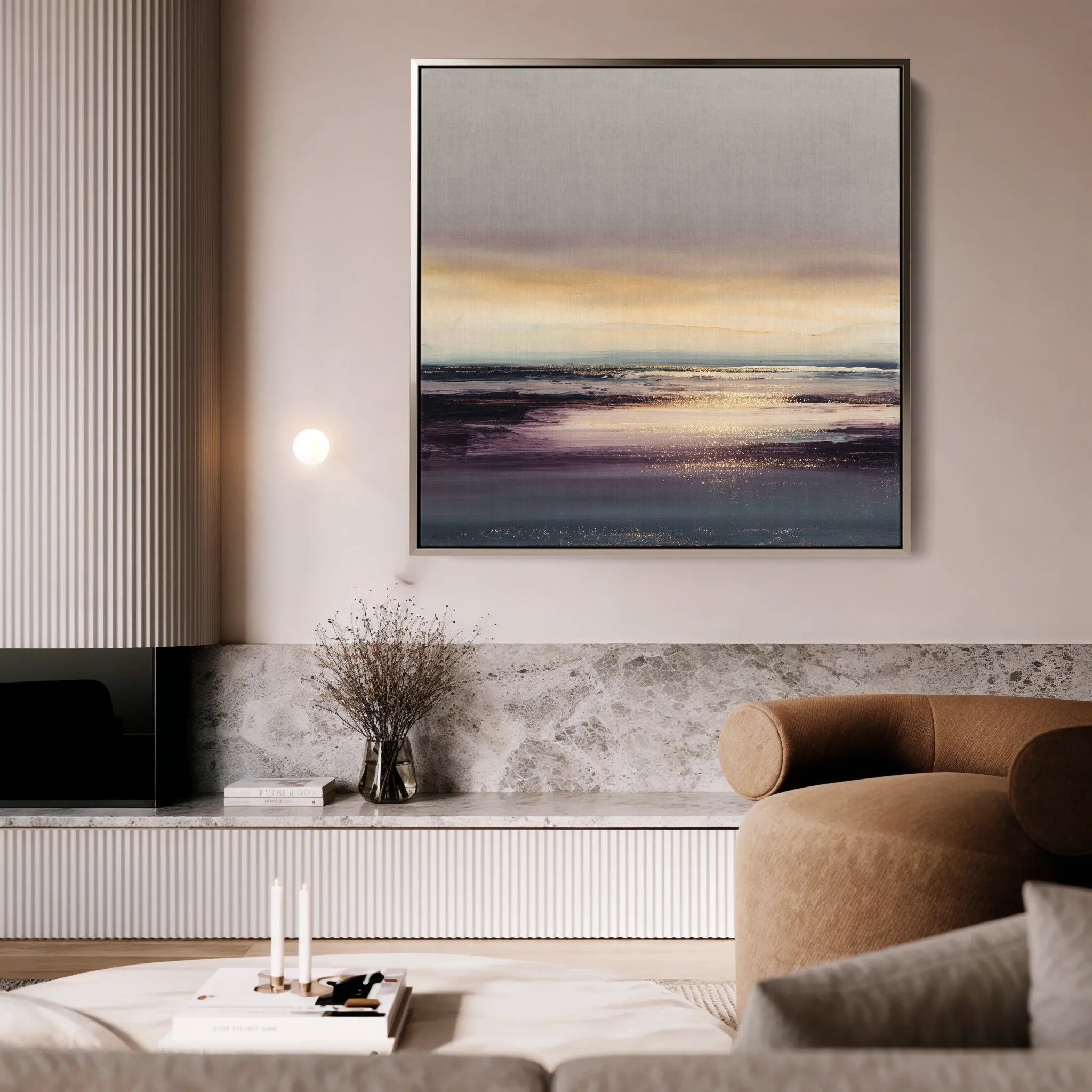 Abstract 1284 Canvas Art 60 x 60 cm / Black
