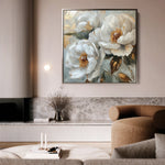 Floral 1284 Canvas Art 60 x 60 cm / Black
