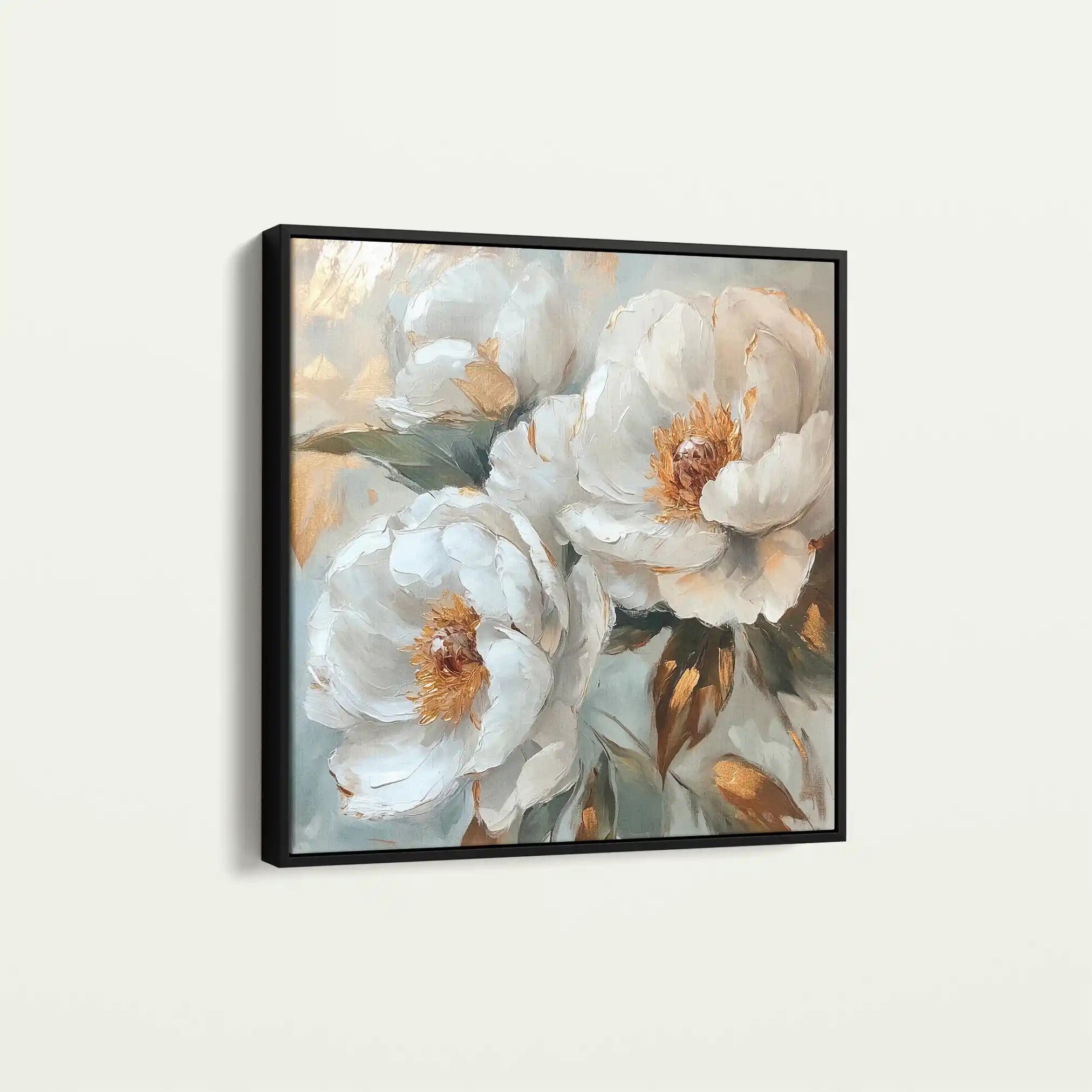 Floral 1284 Canvas Art 60 x 60 cm / Black