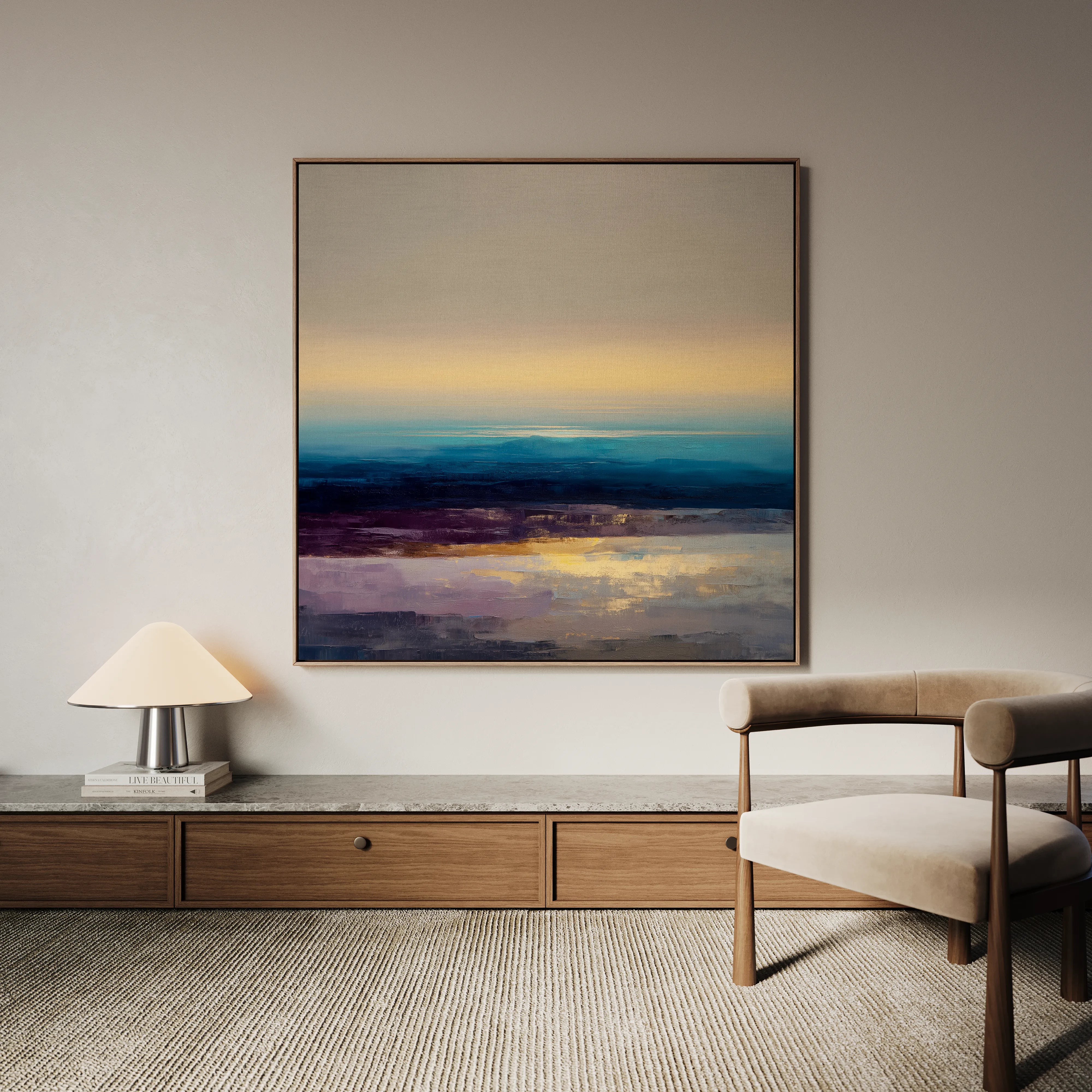 Abstract 1285 Canvas Art 60 x 60 cm / Black