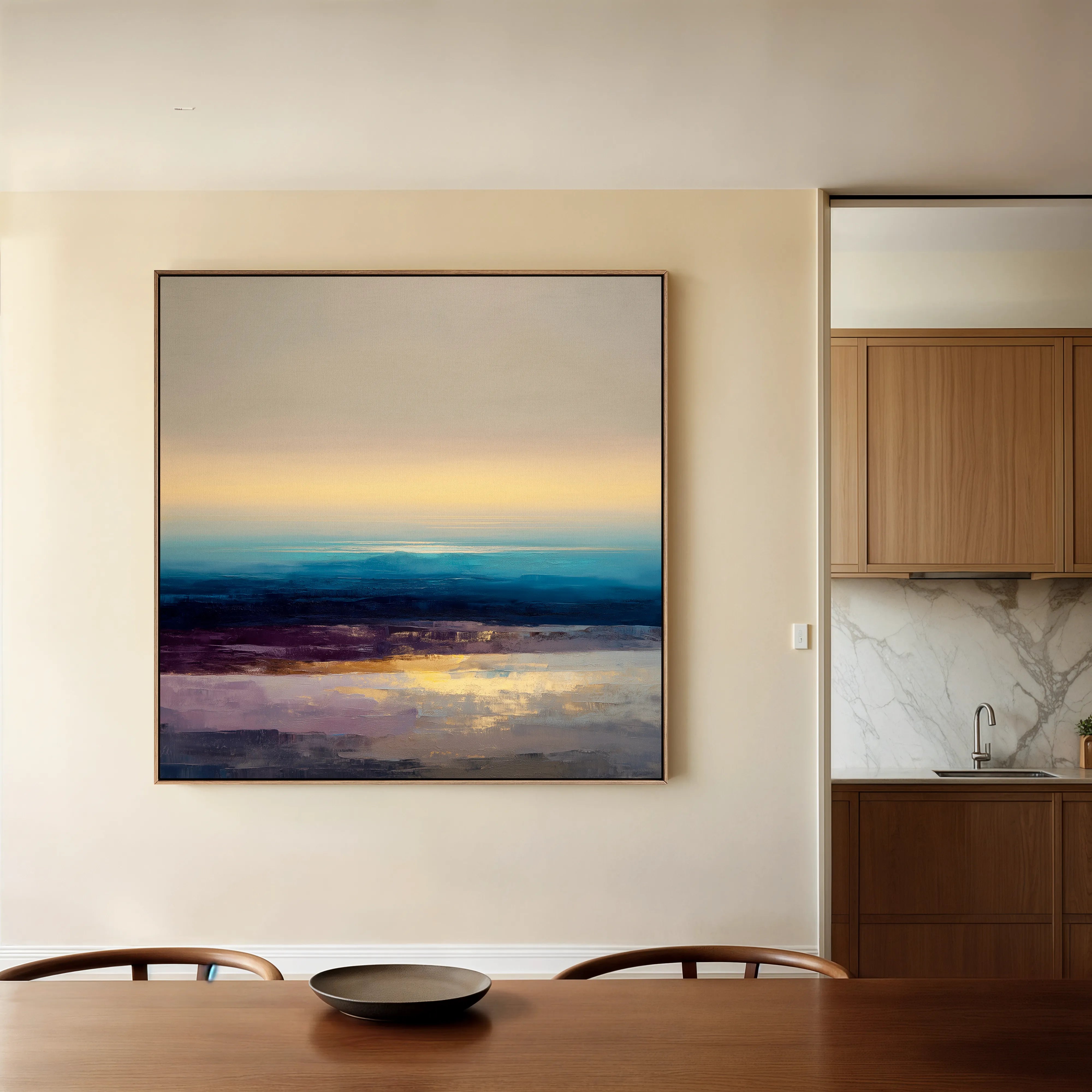 Abstract 1285 Canvas Art 60 x 60 cm / Black