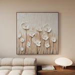 Floral 1285 Canvas Art 60 x 60 cm / Black