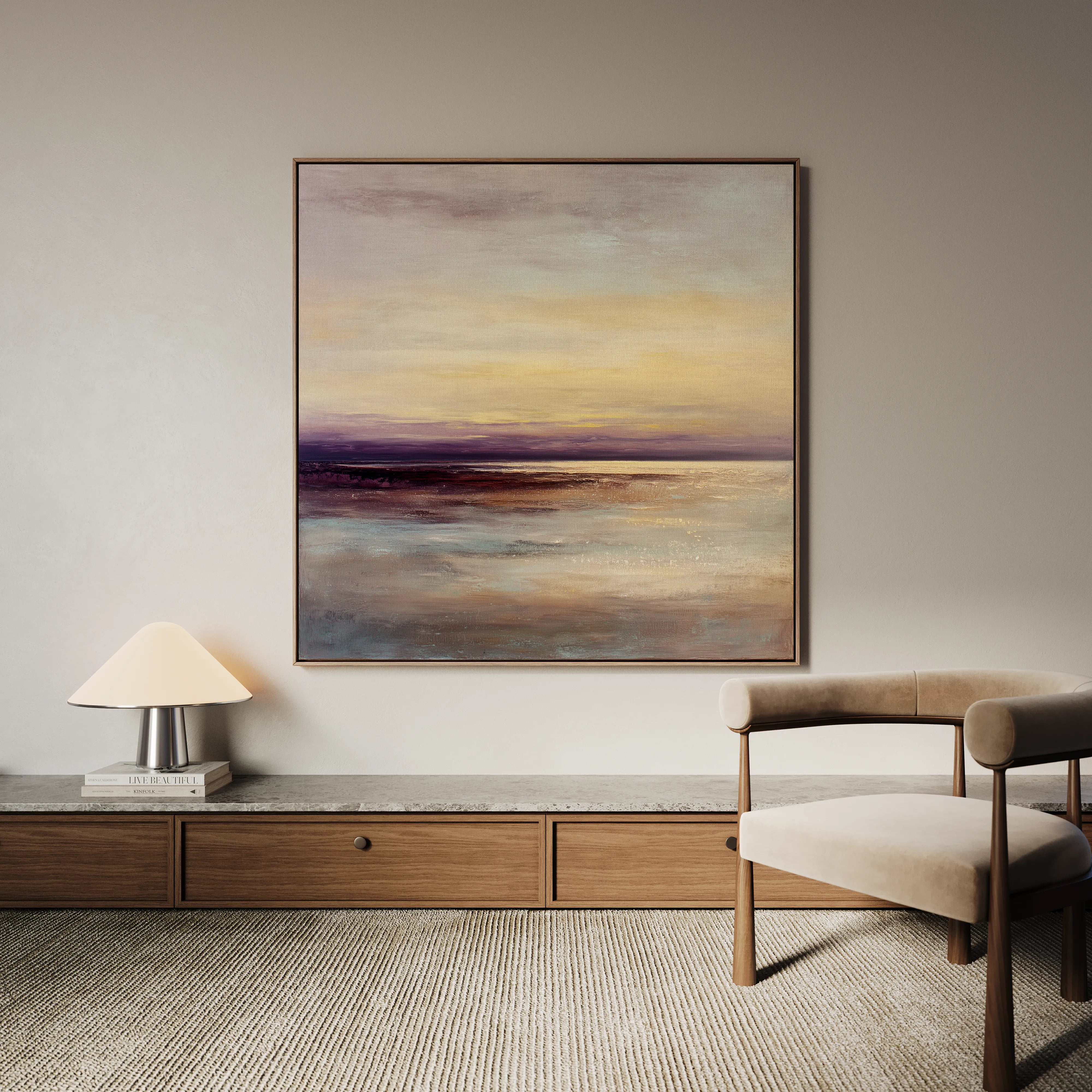 Abstract 1286 Canvas Art 60 x 60 cm / Black