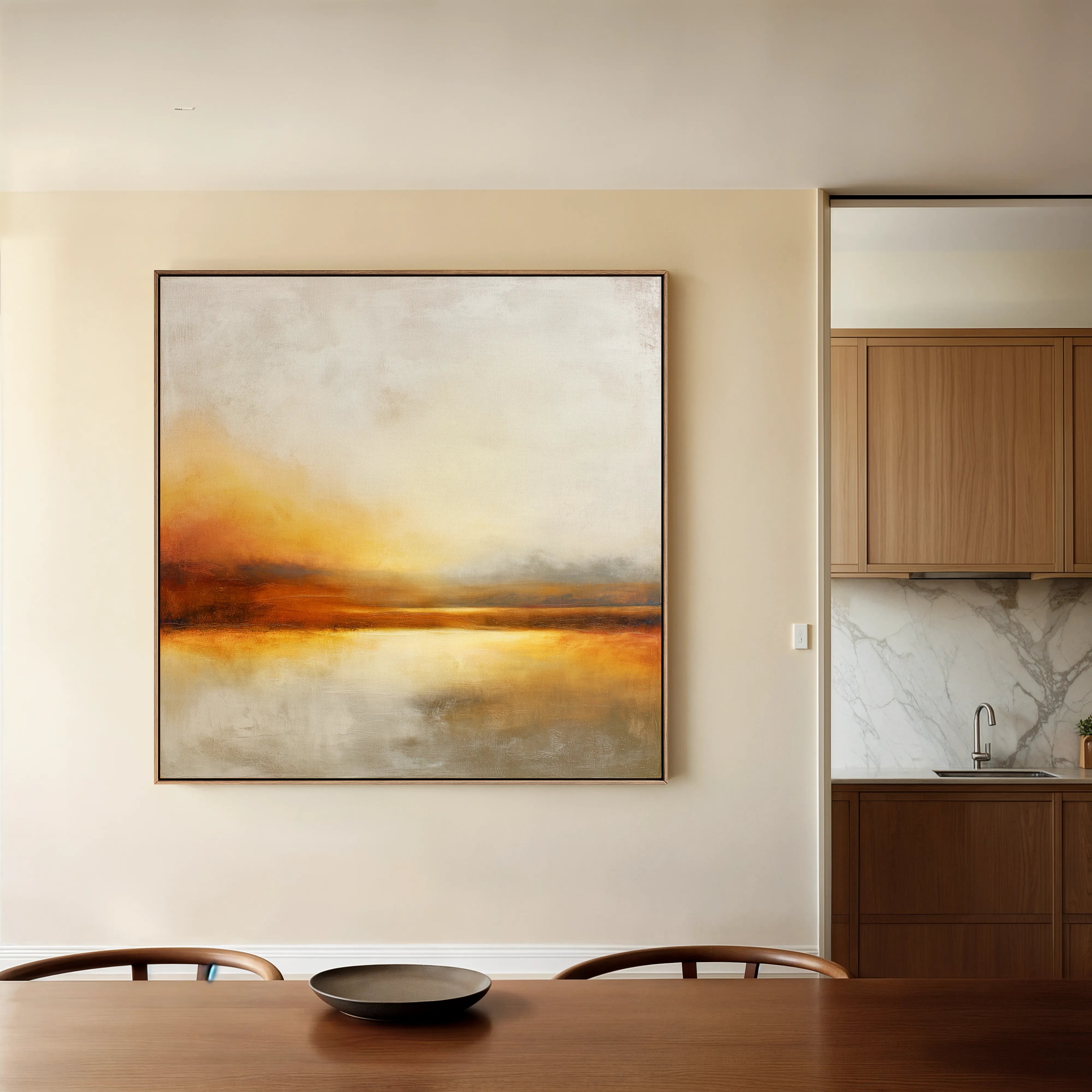 Abstract 1287 Canvas Art 60 x 60 cm / Black