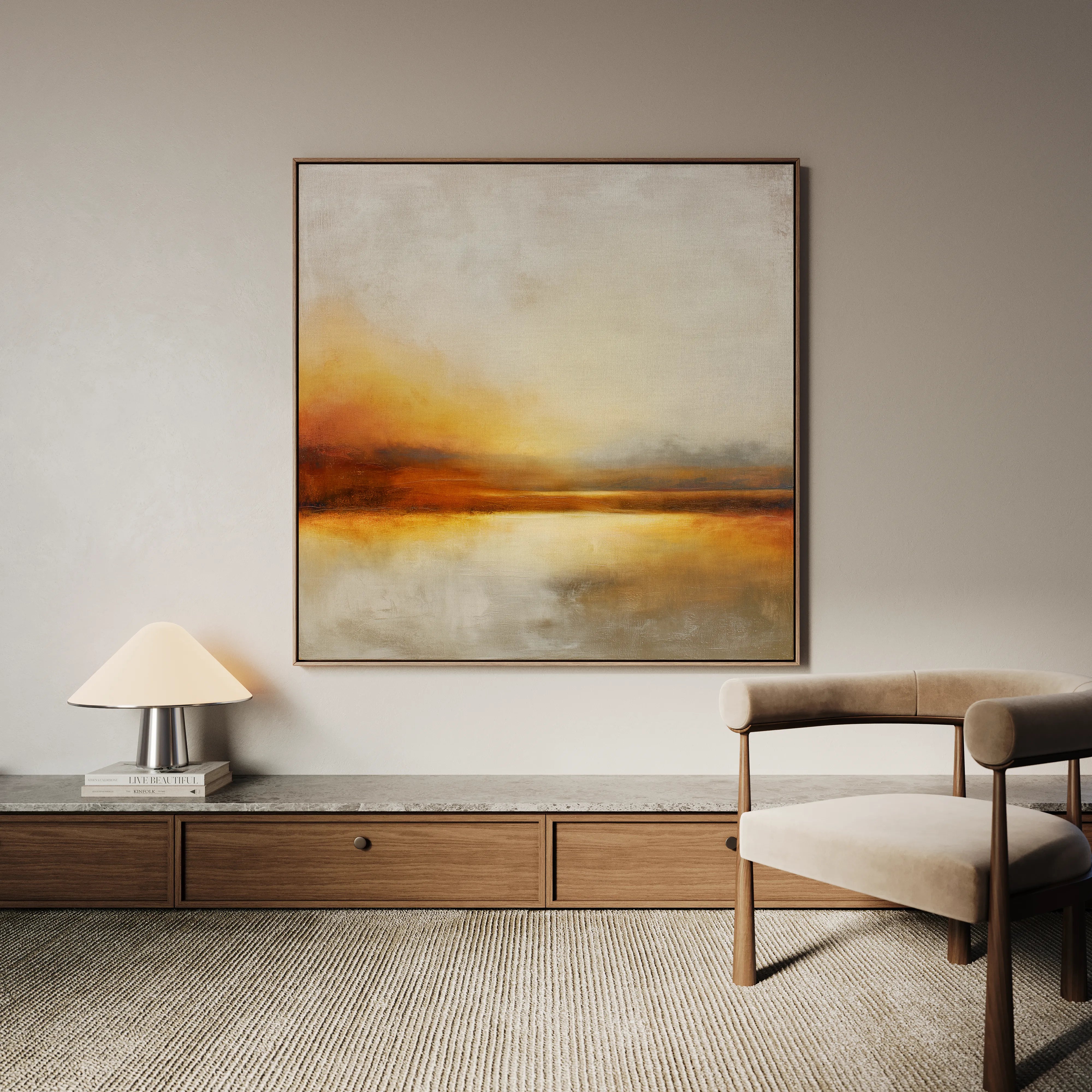 Abstract 1287 Canvas Art 60 x 60 cm / Black
