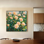 Floral 1287 Canvas Art 60 x 60 cm / Black