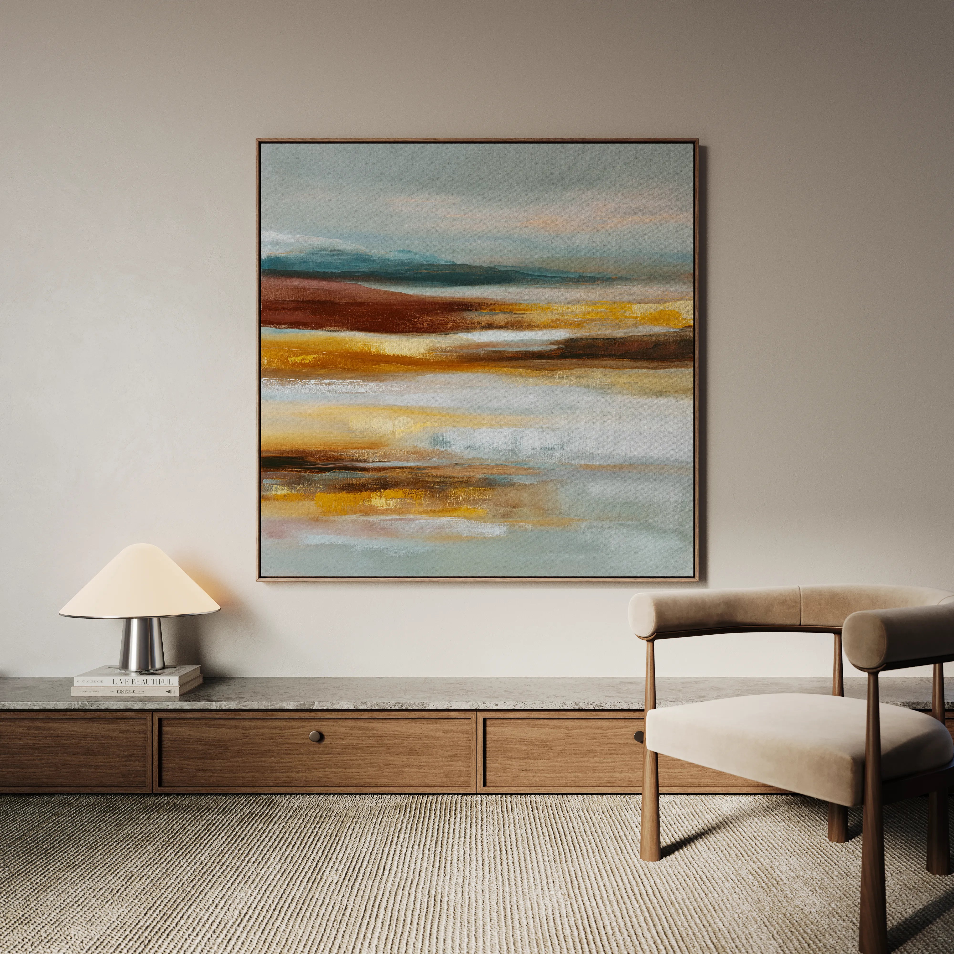 Abstract 1288 Canvas Art 60 x 60 cm / Black