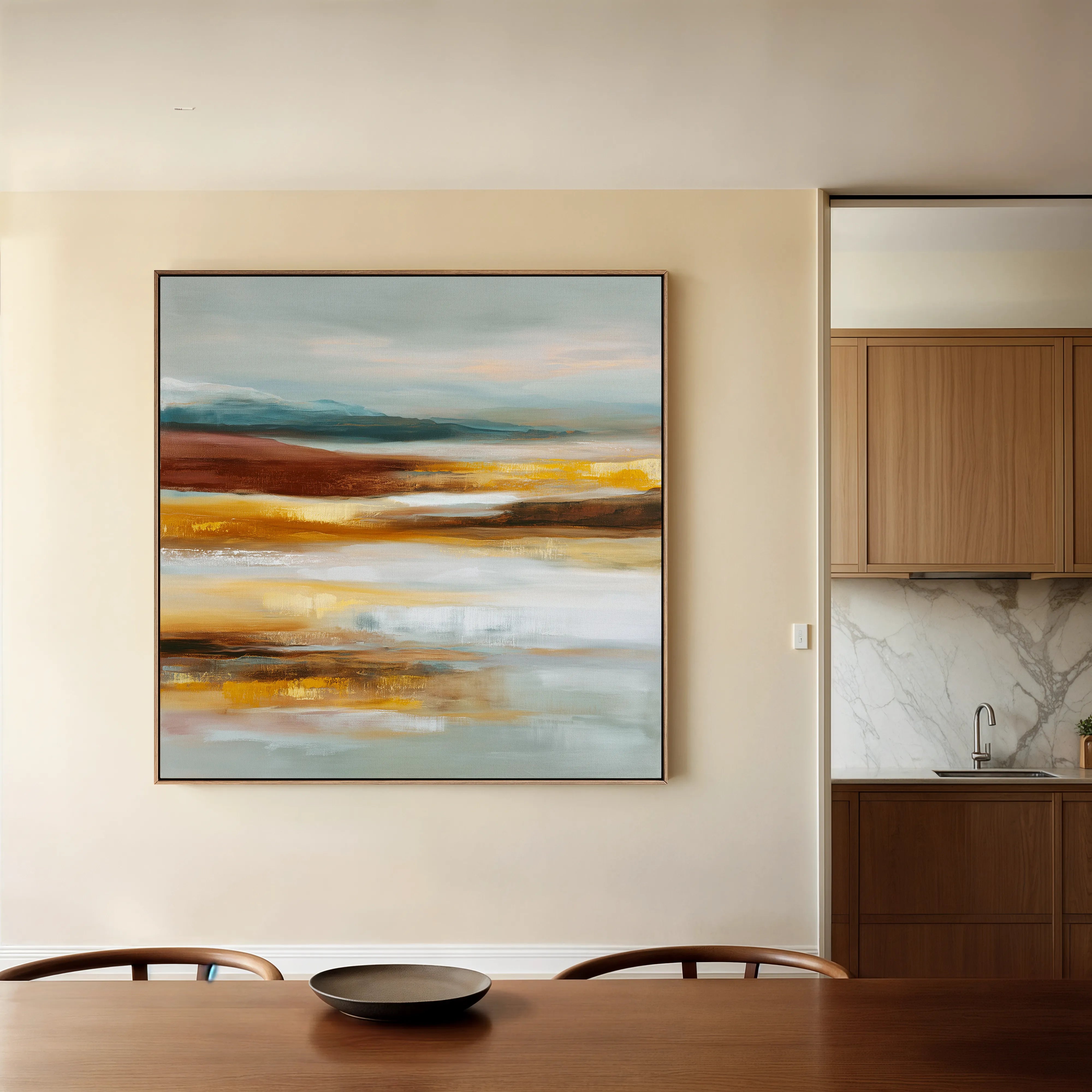 Abstract 1288 Canvas Art 60 x 60 cm / Black