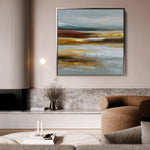 Abstract 1288 Canvas Art 60 x 60 cm / Black