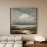 Abstract 1289 Canvas Art 60 x 60 cm / Black