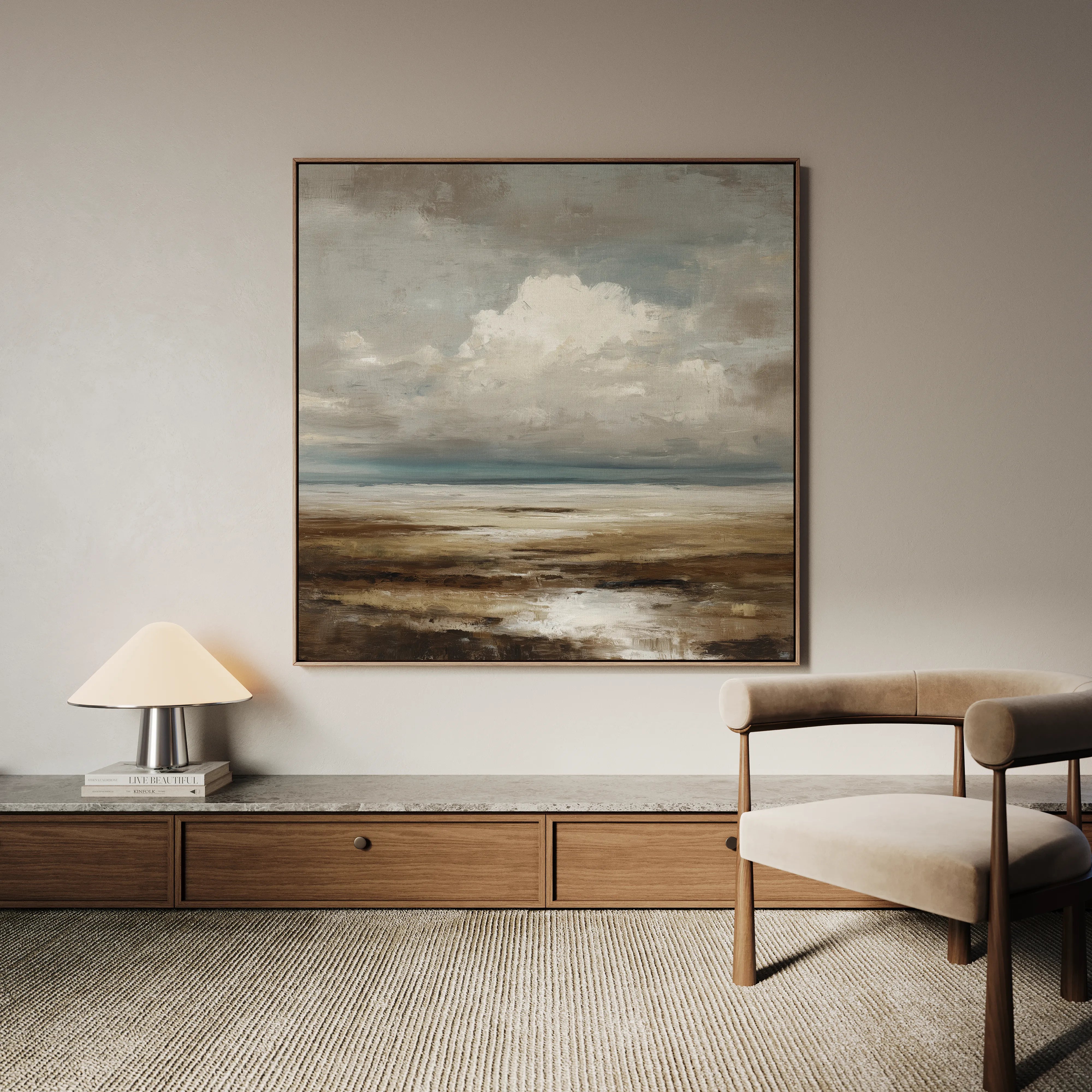Abstract 1289 Canvas Art 60 x 60 cm / Black