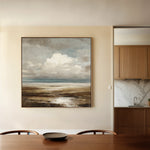 Abstract 1289 Canvas Art 60 x 60 cm / Black