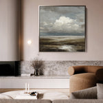 Abstract 1289 Canvas Art 60 x 60 cm / Black