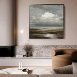 Abstract 1289 Canvas Art 60 x 60 cm / Black