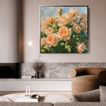 Floral 1289 Canvas Art 60 x 60 cm / Black