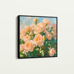 Floral 1289 Canvas Art 60 x 60 cm / Black