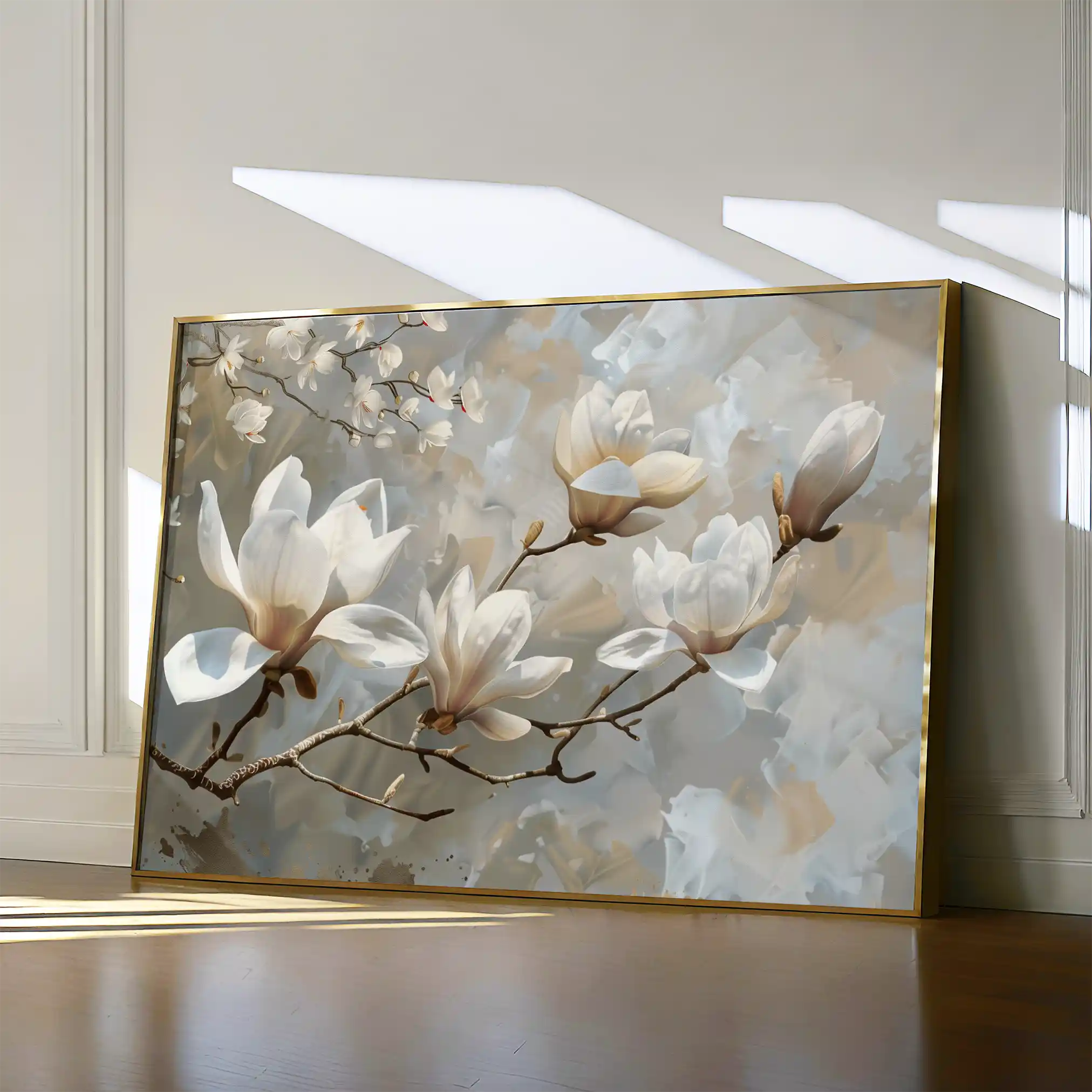 Floral 129 Canvas Art 60 x 40 cm / Black