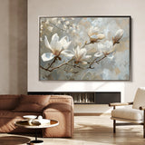 Floral 129 Canvas Art 60 x 40 cm / Black