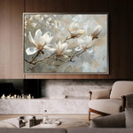 Floral 129 Canvas Art 60 x 40 cm / Black