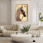 Horses 129 Canvas Art 60 x 40 cm / Black