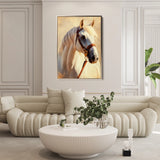Horses 129 Canvas Art 60 x 40 cm / Black