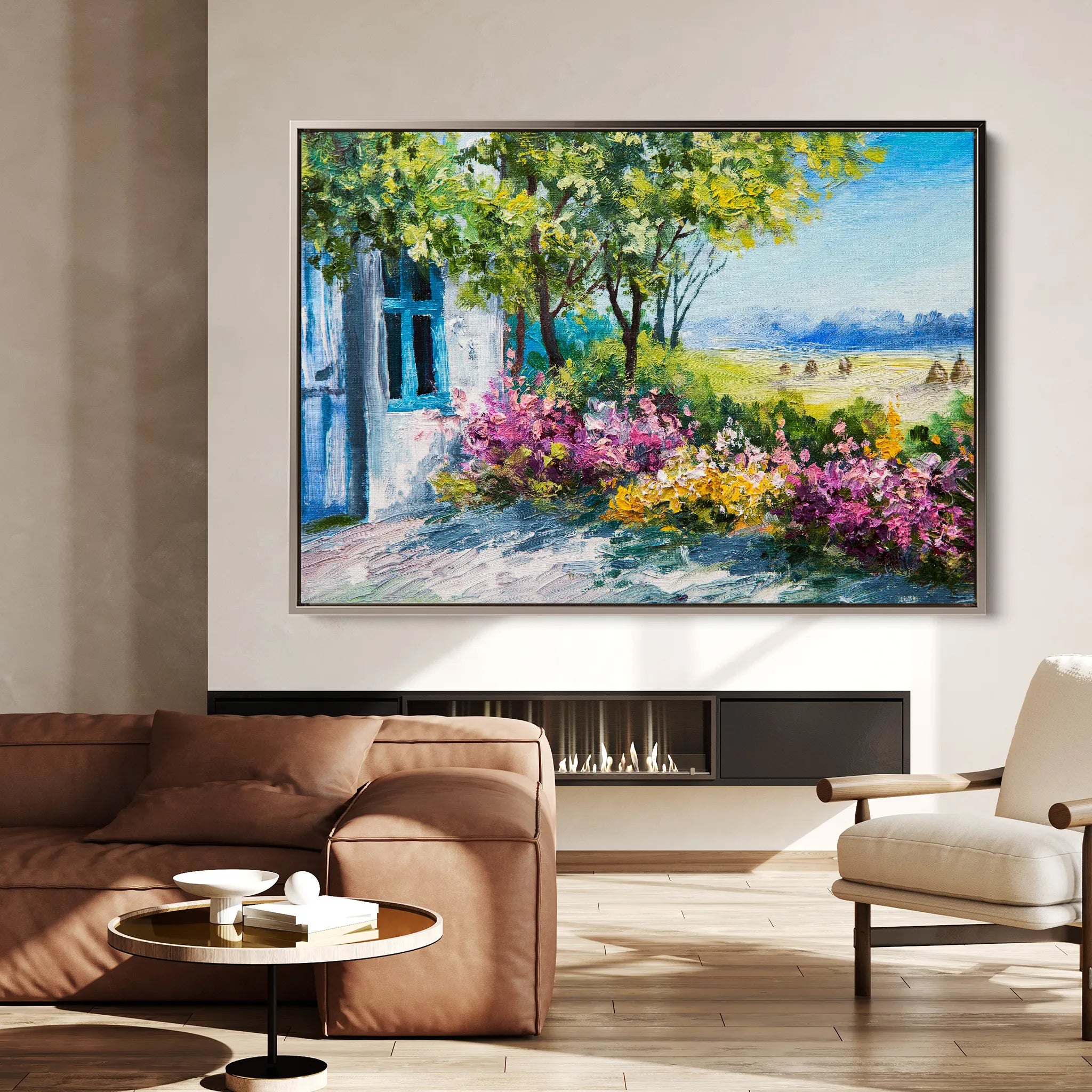 Landscape 129 Canvas Art 60 x 40 cm / Black