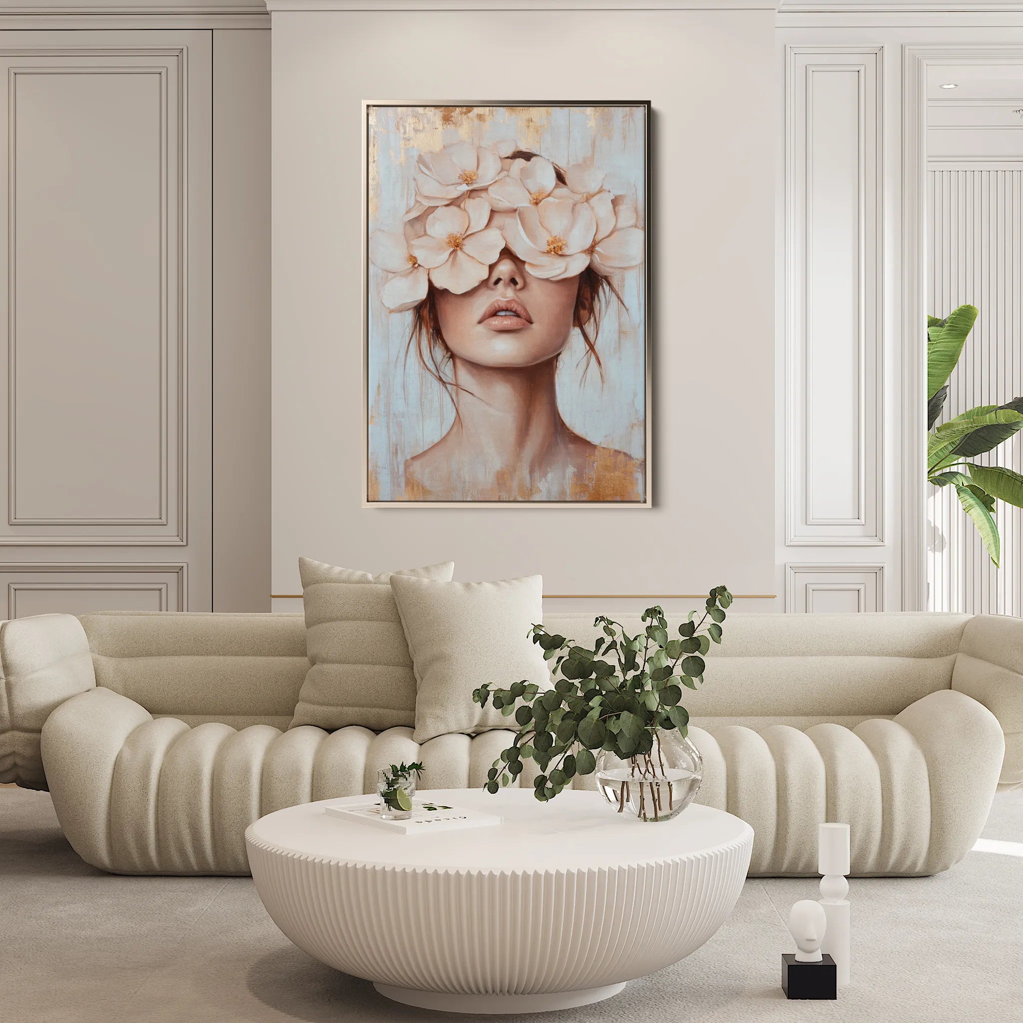 Portrait 129 Canvas Art 60 x 40 cm / Black