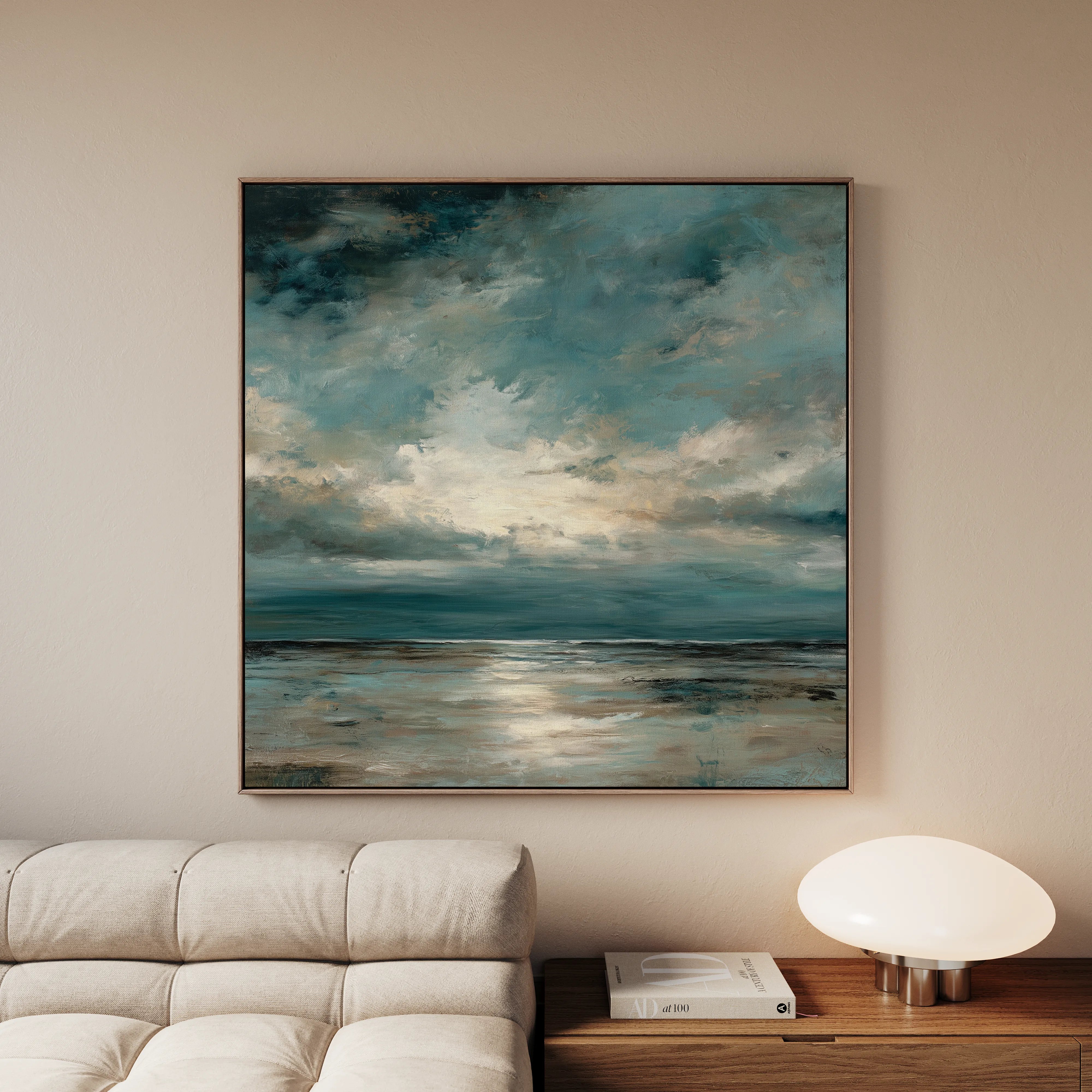 Abstract 1290 Canvas Art 60 x 60 cm / Black