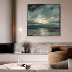 Abstract 1290 Canvas Art 60 x 60 cm / Black