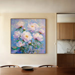 Floral 1290 Canvas Art 60 x 60 cm / Black