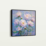 Floral 1290 Canvas Art 60 x 60 cm / Black