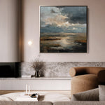 Abstract 1291 Canvas Art 60 x 60 cm / Black