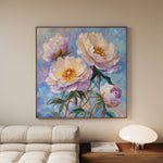 Floral 1291 Canvas Art 60 x 60 cm / Black