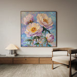 Floral 1291 Canvas Art 60 x 60 cm / Black