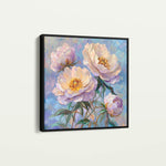 Floral 1291 Canvas Art 60 x 60 cm / Black