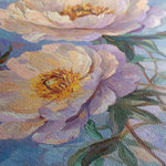 Floral 1291 Canvas Art 60 x 60 cm / Black