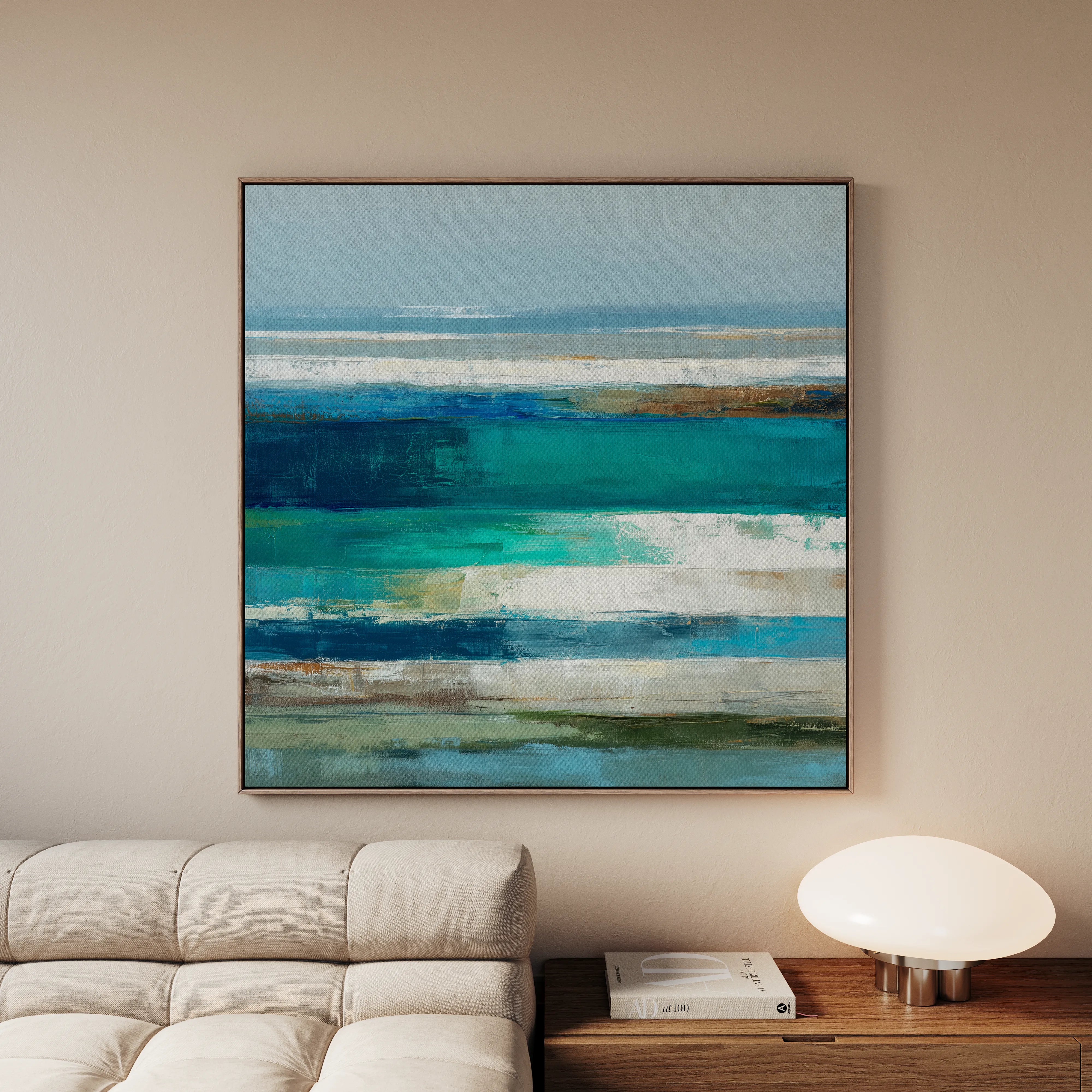 Abstract 1292 Canvas Art 60 x 60 cm / Black