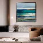 Abstract 1292 Canvas Art 60 x 60 cm / Black