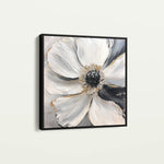 Floral 1292 Canvas Art 60 x 60 cm / Black