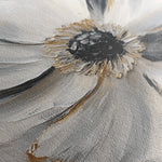 Floral 1292 Canvas Art 60 x 60 cm / Black