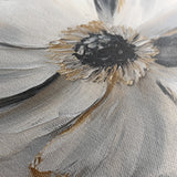 Floral 1292 Canvas Art 60 x 60 cm / Black