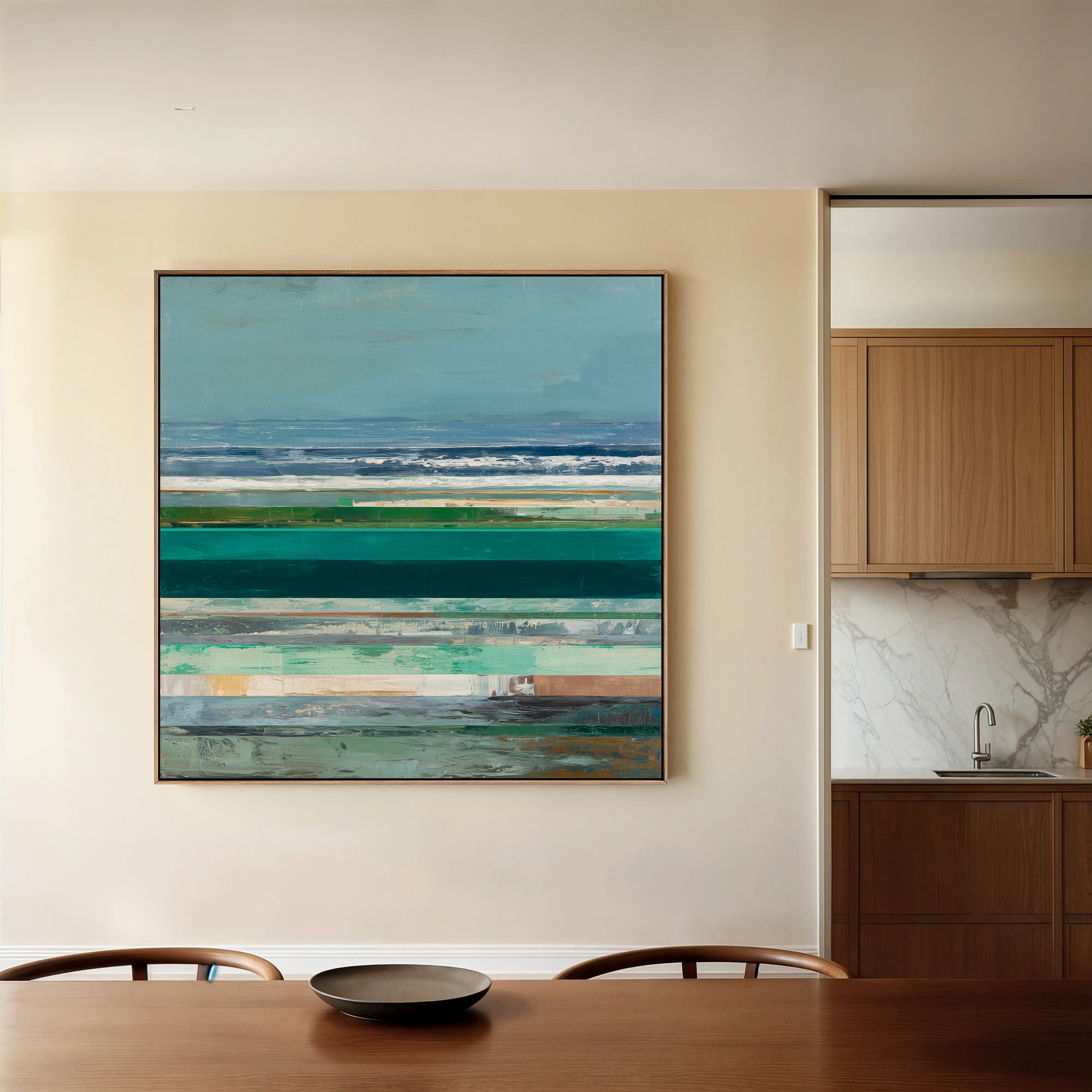 Abstract 1293 Canvas Art 60 x 60 cm / Black