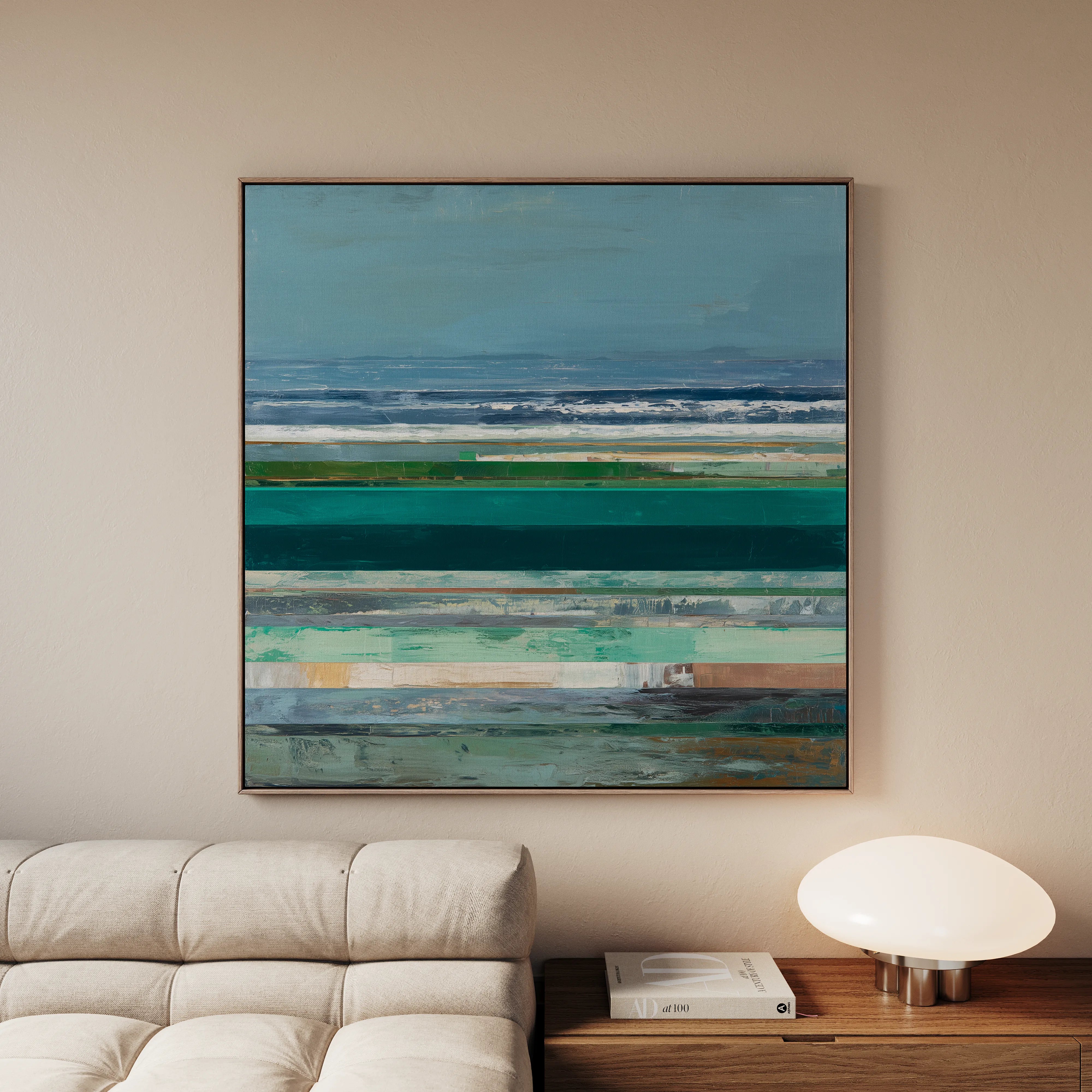 Abstract 1293 Canvas Art 60 x 60 cm / Black