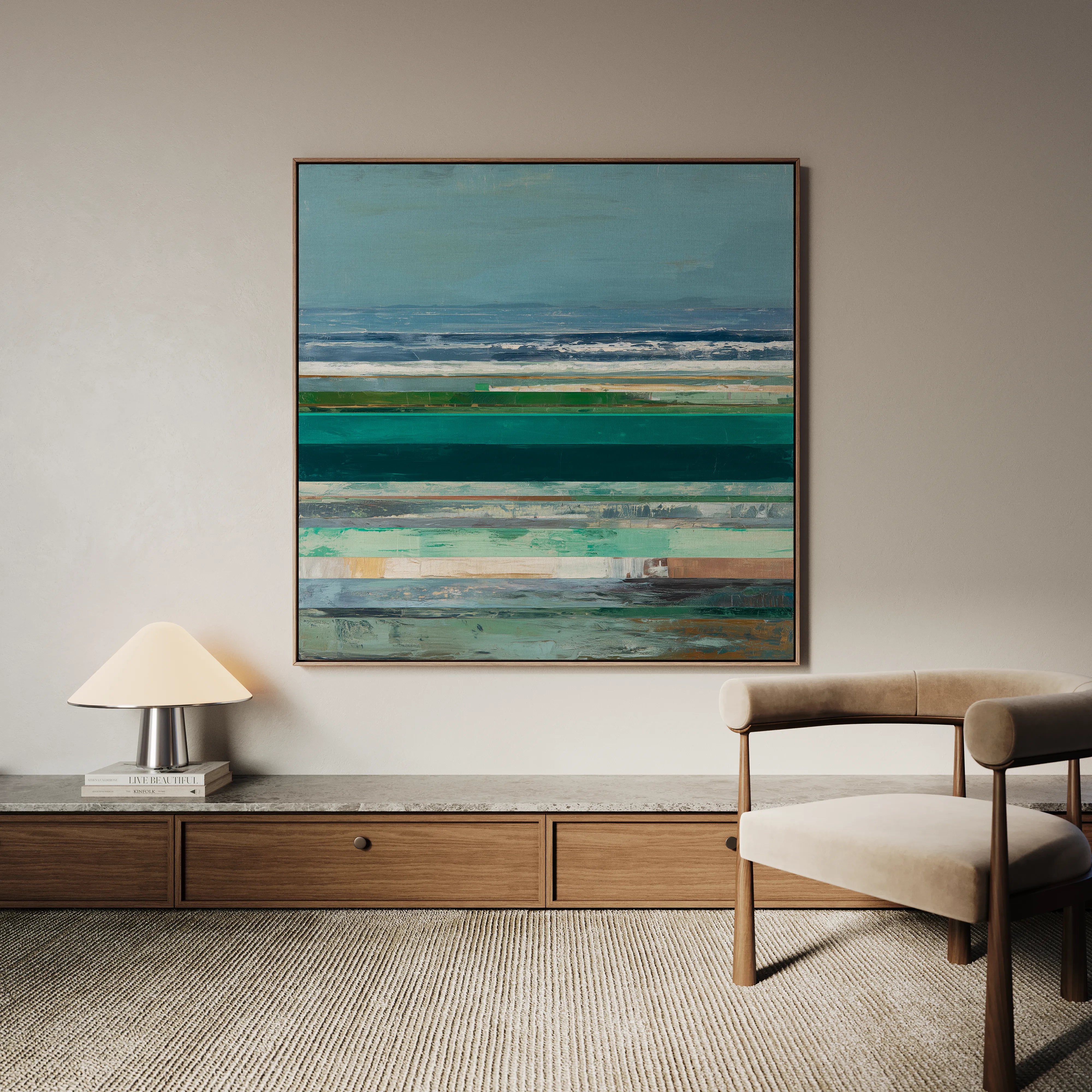 Abstract 1293 Canvas Art 60 x 60 cm / Black