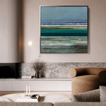 Abstract 1293 Canvas Art 60 x 60 cm / Black