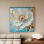 Floral 1293 Canvas Art 60 x 60 cm / Black