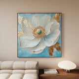 Floral 1293 Canvas Art 60 x 60 cm / Black