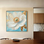 Floral 1293 Canvas Art 60 x 60 cm / Black