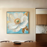 Floral 1293 Canvas Art 60 x 60 cm / Black