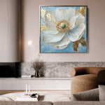 Floral 1293 Canvas Art 60 x 60 cm / Black